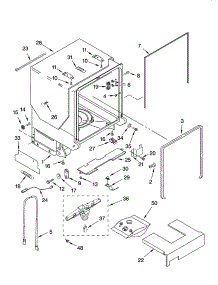 Tub And Frame Parts parts for Kenmore Dishwasher 665.13783K601 (66513783K601, 665 13783K601) from AppliancePartsPros.com