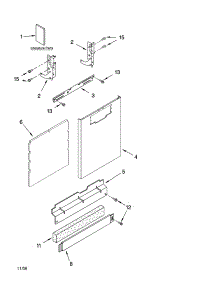 Door And Panel Parts parts for Kenmore Dishwasher 665.13783K602 (66513783K602, 665 13783K602) from AppliancePartsPros.com