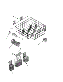 Lower Rack Parts, Optional Parts (Not Included) parts for Kenmore Dishwasher 665.13785K601 (66513785K601, 665 13785K601) from AppliancePartsPros.com