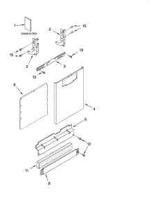 Door And Panel Parts parts for Kenmore Dishwasher 665.13785K601 (66513785K601, 665 13785K601) from AppliancePartsPros.com