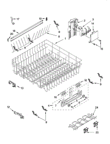Upper Rack And Track Parts parts for Kenmore Dishwasher 665.13785K601 (66513785K601, 665 13785K601) from AppliancePartsPros.com