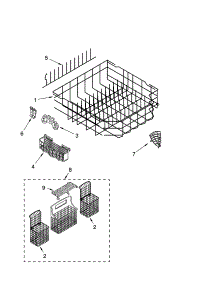 Lower Rack Parts, Optional Parts (Not Included) parts for Kenmore Dishwasher 665.13785K603 (66513785K603, 665 13785K603) from AppliancePartsPros.com