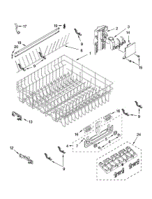 Upper Rack And Track Parts parts for Kenmore Dishwasher 665.13789K603 (66513789K603, 665 13789K603) from AppliancePartsPros.com