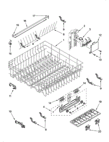 Upper Rack And Track Parts parts for Kenmore Dishwasher 665.13792K603 (66513792K603, 665 13792K603) from AppliancePartsPros.com