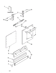 Door And Panel Parts parts for Kenmore Dishwasher 665.13792K603 (66513792K603, 665 13792K603) from AppliancePartsPros.com