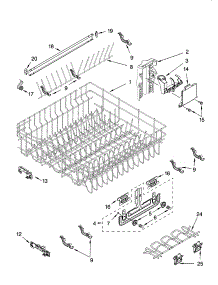 Upper Rack And Track Parts parts for Kenmore Dishwasher 665.13793K601 (66513793K601, 665 13793K601) from AppliancePartsPros.com