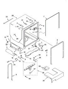 Tub And Frame Parts parts for Kenmore Dishwasher 665.13793K601 (66513793K601, 665 13793K601) from AppliancePartsPros.com