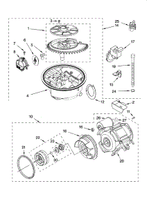 Pump And Motor Parts parts for Kenmore Dishwasher 665.13793K601 (66513793K601, 665 13793K601) from AppliancePartsPros.com