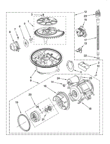 Pump And Motor Parts parts for Kenmore Dishwasher 665.13793K603 (66513793K603, 665 13793K603) from AppliancePartsPros.com