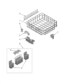 Lower Rack Parts, Optional Parts (Not Included) parts for Kenmore Dishwasher 665.13793K603 (66513793K603, 665 13793K603) from AppliancePartsPros.com