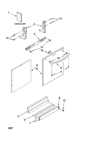 Door And Panel Parts parts for Kenmore Dishwasher 665.13793K604 (66513793K604, 665 13793K604) from AppliancePartsPros.com