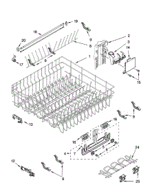 Upper Rack And Track Parts parts for Kenmore Dishwasher 665.13794K602 (66513794K602, 665 13794K602) from AppliancePartsPros.com