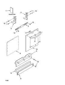 Door And Panel Parts parts for Kenmore Dishwasher 665.13799K602 (66513799K602, 665 13799K602) from AppliancePartsPros.com