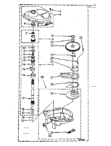 Gearcase Parts parts for Kenmore Washer 110.81375330 (11081375330, 110 81375330) from AppliancePartsPros.com