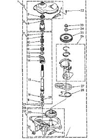 Gearcase Parts parts for Kenmore Washer 110.81375360 (11081375360, 110 81375360) from AppliancePartsPros.com
