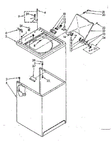Top And Cabinet Parts parts for Kenmore Washer 110.81375600 (11081375600, 110 81375600) from AppliancePartsPros.com