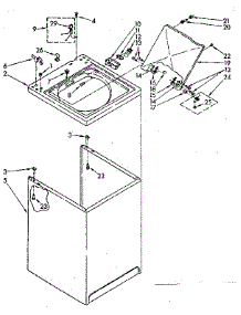 Top And Cabinet Parts parts for Kenmore Washer 110.81375640 (11081375640, 110 81375640) from AppliancePartsPros.com