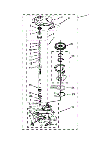 Gearcase Parts parts for Kenmore Washer Dryer Combo 110.81422510 (11081422510, 110 81422510) from AppliancePartsPros.com