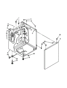 Washer Cabinet Parts parts for Kenmore Washer Dryer Combo 110.81422510 (11081422510, 110 81422510) from AppliancePartsPros.com