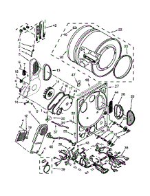 Dryer Bulkhead Parts parts for Kenmore Washer Dryer Combo 110.81422510 (11081422510, 110 81422510) from AppliancePartsPros.com