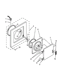 Dryer Front Panel And Door Parts parts for Kenmore Washer Dryer Combo 110.81422510 (11081422510, 110 81422510) from AppliancePartsPros.com