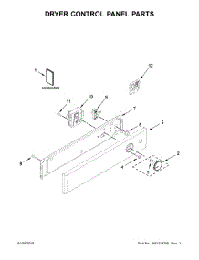 Dryer Control Panel Parts parts for Kenmore Washer Dryer Combo 110.81442710 (11081442710, 110 81442710) from AppliancePartsPros.com