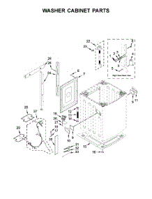 Washer Cabinet Parts parts for Kenmore Washer Dryer Combo 110.81442710 (11081442710, 110 81442710) from AppliancePartsPros.com