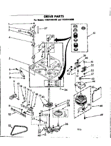 Drive Parts parts for Kenmore Washer 110.81445800 (11081445800, 110 81445800) from AppliancePartsPros.com