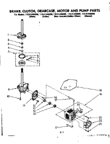 Brake Clutch Gearcase Motor & Pump Parts parts for Kenmore Washer 110.81446100 (11081446100, 110 81446100) from AppliancePartsPros.com