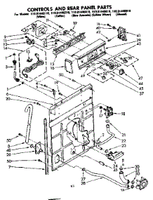 Control And Rear Panel Parts parts for Kenmore Washer 110.81446110 (11081446110, 110 81446110) from AppliancePartsPros.com
