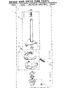 Brake & Drive Tube Parts parts for Kenmore Washer 110.81446110 (11081446110, 110 81446110) from AppliancePartsPros.com