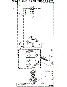 Brake And Drive Tube Parts parts for Kenmore Washer 110.81446120 (11081446120, 110 81446120) from AppliancePartsPros.com