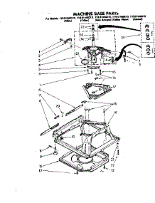 Machine Base Parts parts for Kenmore Washer 110.81446210 (11081446210, 110 81446210) from AppliancePartsPros.com