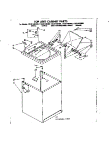 Top And Cabinet Parts parts for Kenmore Washer 110.81446400 (11081446400, 110 81446400) from AppliancePartsPros.com