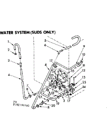 Water System Suds Only parts for Kenmore Washer 110.82194160 (11082194160, 110 82194160) from AppliancePartsPros.com