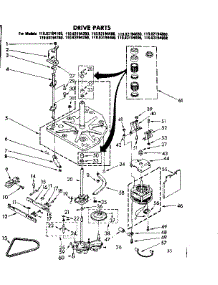 Drive Parts parts for Kenmore Washer 110.82194160 (11082194160, 110 82194160) from AppliancePartsPros.com
