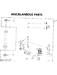 Miscellaneous Parts parts for Kenmore Washer 110.82194250 (11082194250, 110 82194250) from AppliancePartsPros.com