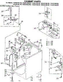 Cabinet Parts parts for Kenmore Washer 110.82194270 (11082194270, 110 82194270) from AppliancePartsPros.com