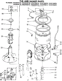 Tub And Basket Parts parts for Kenmore Washer 110.82194270 (11082194270, 110 82194270) from AppliancePartsPros.com