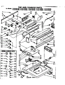 Top And Console Parts parts for Kenmore Washer 110.82194400 (11082194400, 110 82194400) from AppliancePartsPros.com