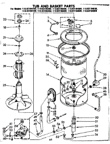 Tub And Basket Parts parts for Kenmore Washer 110.82194600 (11082194600, 110 82194600) from AppliancePartsPros.com