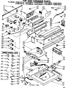 Top And Console Parts parts for Kenmore Washer 110.82194810 (11082194810, 110 82194810) from AppliancePartsPros.com