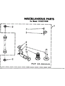 Miscellaneous Parts parts for Kenmore Washer 110.82210100 (11082210100, 110 82210100) from AppliancePartsPros.com