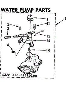 Water Pump Parts parts for Kenmore Washer 110.82210100 (11082210100, 110 82210100) from AppliancePartsPros.com