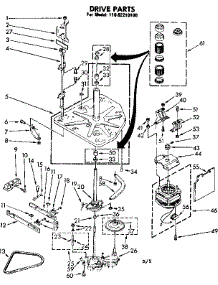 Drive Parts parts for Kenmore Washer 110.82210100 (11082210100, 110 82210100) from AppliancePartsPros.com