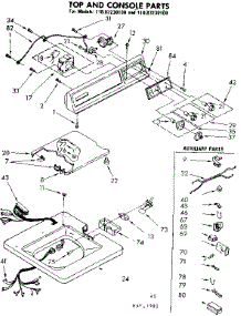 Top And Console Parts parts for Kenmore Washer 110.82230100 (11082230100, 110 82230100) from AppliancePartsPros.com
