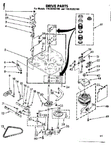 Drive Parts parts for Kenmore Washer 110.82252100 (11082252100, 110 82252100) from AppliancePartsPros.com