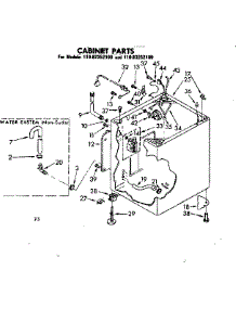Cabinet Parts parts for Kenmore Washer 110.82252100 (11082252100, 110 82252100) from AppliancePartsPros.com