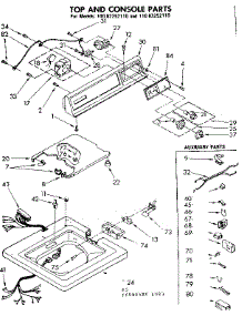 Top And Console Parts parts for Kenmore Washer 110.82252110 (11082252110, 110 82252110) from AppliancePartsPros.com