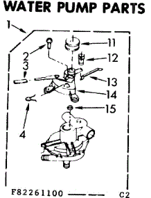 Water Pump Parts parts for Kenmore Washer 110.82261600 (11082261600, 110 82261600) from AppliancePartsPros.com